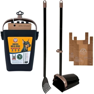 Swivel Bin & Rake Dog Pooper Scooper, Includes 2 Waste Bags | Includes 2 Heavy Duty Scented Waste Bags for Easy, No Touch Disposal Swivel Bin & Rake Dog Pooper Scooper, Includes 2 Waste Bags | Includes 2 Heavy Duty Scented Waste Bags for Easy, No Touch Disposal
