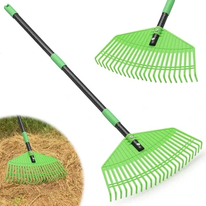 Garden Leaf Rake,16.5 Plastic Leaf Rake for Lawn,Unbreakable Nylon Head, No Harm to Lawn Grass,Yard Raking Tools for Turf Leaves Thatch Debris Pine Needle Cleanup, Lightweight for Kids Seniors Garden Leaf Rake,16.5 Plastic Leaf Rake for Lawn,Unbreakable Nylon Head, No Harm to Lawn Grass,Yard Raking Tools for Turf Leaves Thatch Debris Pine Needle Cleanup, Lightweight for Kids Seniors