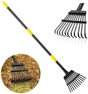 Rake, Garden Leaf Rakes for Lawns Heavy Duty, Yard Metal Rake Tools with 9" Small Narrow Rake Head, 65 Adjustable Long Handle, 11 Steel Tines, Quick Clean up Rake for Shrub, Flower Bed, Camping Rake, Garden Leaf Rakes for Lawns Heavy Duty, Yard Metal Rake Tools with 9" Small Narrow Rake Head, 65 Adjustable Long Handle, 11 Steel Tines, Quick Clean up Rake for Shrub, Flower Bed, Camping
