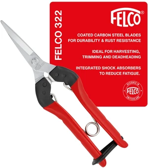 F322 Pruning Snips 9.84" Garden Clippers with Curved Blade & Rounded Tip | Pruning Shears for Gardening | Garden Snips and Pruners with Carbon Steel Blade, Sap Groove F322 Pruning Snips 9.84" Garden Clippers with Curved Blade & Rounded Tip | Pruning Shears for Gardening | Garden Snips and Pruners with Carbon Steel Blade, Sap Groove