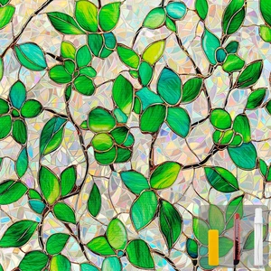 Rainbow Stained Glass Window Privacy Film Static Cling17.5x78.7in | HeatBlocking EnergySaving, UV Sun Blocking AntiGlare, RenterFriendly, Easy Installation for Front Door & Home Windows Rainbow Stained Glass Window Privacy Film Static Cling17.5x78.7in | HeatBlocking EnergySaving, UV Sun Blocking AntiGlare, RenterFriendly, Easy Installation for Front Door & Home Windows