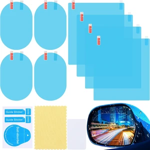 8 Pcs Waterproof Mirror Film Anti Fog for Rearview Side Window | HD Nano Coating Protective Sticker, Rainproof for Wet Weather, 4 Oval for Mirrors 4 Square for Windows, Easy Install 8 Pcs Waterproof Mirror Film Anti Fog for Rearview Side Window | HD Nano Coating Protective Sticker, Rainproof for Wet Weather, 4 Oval for Mirrors 4 Square for Windows, Easy Install