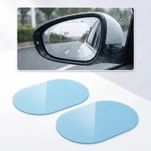 2 PCS Car Rear View Mirror Waterproof Film, Rainproof Anti-glare Oval Protective Sticker, High-definition Anti-fog Guard, Universal Window Film for SUVs Sedans Trucks (Transparent) 2 PCS Car Rear View Mirror Waterproof Film, Rainproof Anti-glare Oval Protective Sticker, High-definition Anti-fog Guard, Universal Window Film for SUVs Sedans Trucks (Transparent)