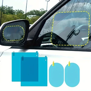 4 Pieces Car Side Mirror Rain Guard, Anti Fog Waterproof Nano Film for Rearview Mirror Film, HD Clear Anti Glare Protective Sticker for Side Windows, Universal Fit for Most Cars Trucks SUVs 4 Pieces Car Side Mirror Rain Guard, Anti Fog Waterproof Nano Film for Rearview Mirror Film, HD Clear Anti Glare Protective Sticker for Side Windows, Universal Fit for Most Cars Trucks SUVs