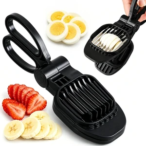 Fruit Slicer, Egg Slicer, Black | For Hard Boiled Eggs, For Strawberry, Banana, Kiwi, Stainless Steel Blades, ABS Material, Rapid & Safe Slicing Fruit Slicer, Egg Slicer, Black | For Hard Boiled Eggs, For Strawberry, Banana, Kiwi, Stainless Steel Blades, ABS Material, Rapid & Safe Slicing