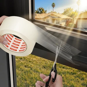 2" x30YD 8Mil Window Sealing Tape No Residue | Heavy Duty Transparent Weather Stripping for Windows & Doors, Window Insulation Seal Kit for Winter & Summer, AC Sealing Tape 2" x30YD 8Mil Window Sealing Tape No Residue | Heavy Duty Transparent Weather Stripping for Windows & Doors, Window Insulation Seal Kit for Winter & Summer, AC Sealing Tape