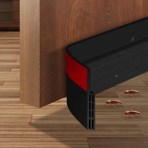 Door Draft Stopper Under Door Seal, 2" W x 39" Cutable Soundproof Door Seal, Adhesive Under Door Sweep Weather Stripping Soundproof Kit, Under Door Draft Stopper Seals Anti-Collision-Black Door Draft Stopper Under Door Seal, 2" W x 39" Cutable Soundproof Door Seal, Adhesive Under Door Sweep Weather Stripping Soundproof Kit, Under Door Draft Stopper Seals Anti-Collision-Black
