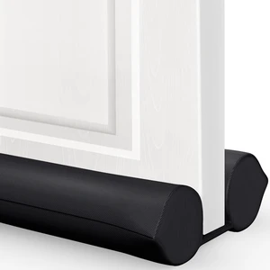 Under Door Draft Stopper - Bottom Door Gap Filler & Seal - Fits 30 to 36 Door, Double Side Block Noise, Sound, Air, Bugs, Dust, Easy to Install, No Adhesive, Black Under Door Draft Stopper - Bottom Door Gap Filler & Seal - Fits 30 to 36 Door, Double Side Block Noise, Sound, Air, Bugs, Dust, Easy to Install, No Adhesive, Black