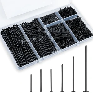 Black Nails for Hanging Wall Decor Tapestry Pictures Frame,700pc Picture Hangers for Bedroom Bathroom Office, 6 Sizes Small Finish Nails Assortment Kit,640 Frame Nails and 60 Finishing Nails Black Nails for Hanging Wall Decor Tapestry Pictures Frame,700pc Picture Hangers for Bedroom Bathroom Office, 6 Sizes Small Finish Nails Assortment Kit,640 Frame Nails and 60 Finishing Nails