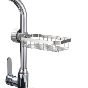 Sponge Holder Over Faucet Kitchen Sink Caddy Organizer, Stainless Steel Sink Rack for Sponge, Brush and Soap, Quick Drain Hanging Faucet Holder Sponge Holder Over Faucet Kitchen Sink Caddy Organizer, Stainless Steel Sink Rack for Sponge, Brush and Soap, Quick Drain Hanging Faucet Holder