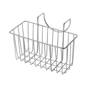 Sponge Holder for Kitchen Sink, Stainless Steel | Movable Brush Holder, Dish Cloth Hanger, Hanging Caddy, Hooked Sink Caddy, Sinks Basket Sponge Holder for Kitchen Sink, Stainless Steel | Movable Brush Holder, Dish Cloth Hanger, Hanging Caddy, Hooked Sink Caddy, Sinks Basket