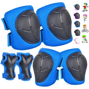 Kids/Youth Knee Pads and Elbow Pads Set for Kids 3-14 Years Boys Girls Protective Gear Set Adjustable Knee Pads, Elbow Pads, Wrist Guards Skateboard Skating Skiing Cycling Biking Running Scooter Kids/Youth Knee Pads and Elbow Pads Set for Kids 3-14 Years Boys Girls Protective Gear Set Adjustable Knee Pads, Elbow Pads, Wrist Guards Skateboard Skating Skiing Cycling Biking Running Scooter