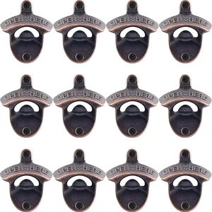 12 PCS Rustic Beer Bottle Cap Opener Wall Mounted Bulk Stainless | Antique Copper, Easy to Install and Open, Mountable Soda Cola Top Opener with Screws for Wood DIY Craft Board 12 PCS Rustic Beer Bottle Cap Opener Wall Mounted Bulk Stainless | Antique Copper, Easy to Install and Open, Mountable Soda Cola Top Opener with Screws for Wood DIY Craft Board
