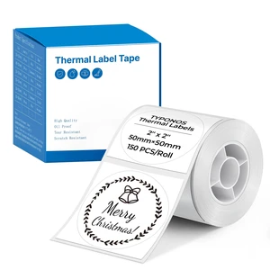 Genuine Thermal Circle Labels for PM240, 2" x 2", White | 50x50mm, 150 PCS/Roll, Waterproof, Self-Adhesive, Oil-Proof, Auto Detect, Custom Stickers for Business School Home Office Genuine Thermal Circle Labels for PM240, 2" x 2", White | 50x50mm, 150 PCS/Roll, Waterproof, Self-Adhesive, Oil-Proof, Auto Detect, Custom Stickers for Business School Home Office