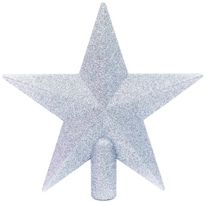 Christmas Glitter Star Tree Topper, 8 Inch Xmas Star Tree Topper Decoration for Holiday Ornament (Silver) Christmas Glitter Star Tree Topper, 8 Inch Xmas Star Tree Topper Decoration for Holiday Ornament (Silver)