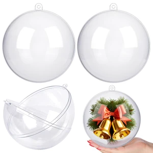 2 Pieces 6.3 Inch Christmas Clear Plastic Fillable Ball Ornaments DIY Craft Transparent Baubles Shatterproof Christmas Tree Hanging Ornaments for Xmas New Year's Birthday Wedding Home Decor 2 Pieces 6.3 Inch Christmas Clear Plastic Fillable Ball Ornaments DIY Craft Transparent Baubles Shatterproof Christmas Tree Hanging Ornaments for Xmas New Year's Birthday Wedding Home Decor
