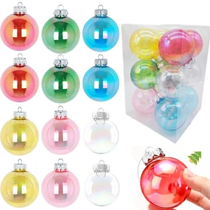 60MM Iridescent Plastic Ball - 12PCS Xmas Ornament Balls Set | Plastic Iridescent Decorative Hanging Ornaments for Xmas Tree Wedding Valentine's Day Party Decorations(Multicolored) 60MM Iridescent Plastic Ball - 12PCS Xmas Ornament Balls Set | Plastic Iridescent Decorative Hanging Ornaments for Xmas Tree Wedding Valentine's Day Party Decorations(Multicolored)