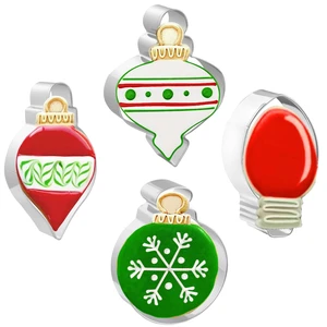 Christmas Ornaments Cookie Cutters 4 PCS, 4'', 4.25'' | Round Ornaments, Light Bulb, Teardrop Bauble, Finial Christmas Ornaments Cookie Cutters 4 PCS, 4'', 4.25'' | Round Ornaments, Light Bulb, Teardrop Bauble, Finial