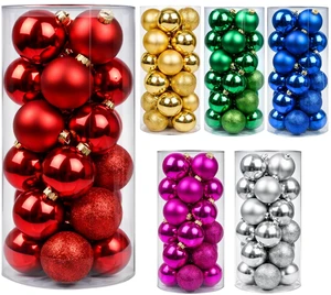 24ct Red Christmas Ball - 1.18 Inch Shatterproof Christmas Tree Decoration Ornaments Hanging Ball for Xmas Tree, Holiday, Wedding, Party 24ct Red Christmas Ball - 1.18 Inch Shatterproof Christmas Tree Decoration Ornaments Hanging Ball for Xmas Tree, Holiday, Wedding, Party