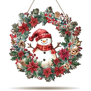 Merry Christmas Sign Christmas Snowman Wreaths for Front Door Sign Wooden Xmas Door Hanger Decor for Home Wall Decor Xmas Party Outdoor Indoor Supply Merry Christmas Sign Christmas Snowman Wreaths for Front Door Sign Wooden Xmas Door Hanger Decor for Home Wall Decor Xmas Party Outdoor Indoor Supply