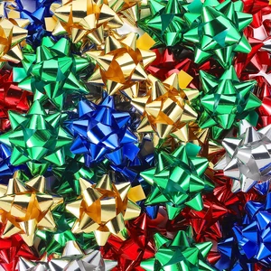 75pcs Christmas Bows, Metallic Bows, 5 Traditional Holiday Colors 75pcs Christmas Bows, Metallic Bows, 5 Traditional Holiday Colors