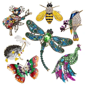 Women Brooch Set Crystal Pin Christmas Gifts Stocking Stuffers Vintage Animal Insect Elegant Flower Pins Brooches Bulk for Women Girls Set-D Women Brooch Set Crystal Pin Christmas Gifts Stocking Stuffers Vintage Animal Insect Elegant Flower Pins Brooches Bulk for Women Girls Set-D