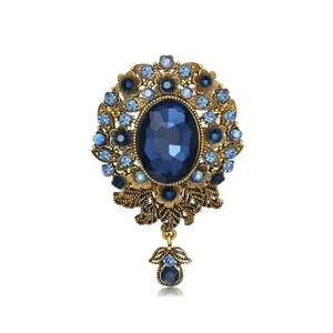 Vintage Teardrop Diamond Brooch Pin for Women Men Crystal Elegant Flower Badge Brooches Laple Pins Scarf Clip Boutonniere Corsage for Clothes Dress Hats Bags Accessory (Blue) Vintage Teardrop Diamond Brooch Pin for Women Men Crystal Elegant Flower Badge Brooches Laple Pins Scarf Clip Boutonniere Corsage for Clothes Dress Hats Bags Accessory (Blue)