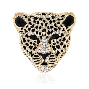 Vintage Shiny Rhinestone Leopard Head Brooches for Women Unisex Animal Pins Casual Accessories Gifts Vintage Shiny Rhinestone Leopard Head Brooches for Women Unisex Animal Pins Casual Accessories Gifts