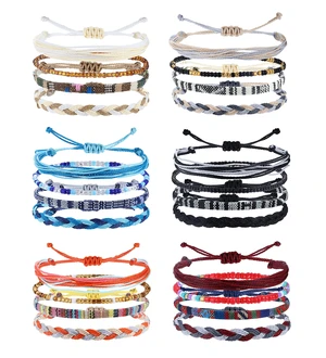24 Pcs Boho Surfer Bracelet Ankle Adjustable Beaded Anklets Unisex Handmade Braided Bracelet Waterproof Surfer Beach Bracelets Colorful Anklet Bracelets String Rope Jewelry for Women Men Classic 24 Pcs Boho Surfer Bracelet Ankle Adjustable Beaded Anklets Unisex Handmade Braided Bracelet Waterproof Surfer Beach Bracelets Colorful Anklet Bracelets String Rope Jewelry for Women Men Classic