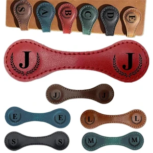 Personalized Magnetic Leather Initial Bookmark, 26 Letters Customized Multi-Functional for Women, Teachers, Book Lovers (J, Red) Personalized Magnetic Leather Initial Bookmark, 26 Letters Customized Multi-Functional for Women, Teachers, Book Lovers (J, Red)