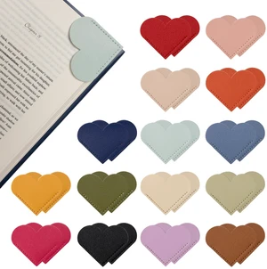 30 Packs Leather Heart Bookmarks for Book Lovers, Cute Gifts (Solid Color) 30 Packs Leather Heart Bookmarks for Book Lovers, Cute Gifts (Solid Color)