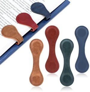 Magnetic Bookmarks for Women - 4 PCS Magnetic Book Marks for Reading Women | Double-Sided Multi Functional Leather Book Markers for Men, Book Lovers, Teachers, Students, Book Accessories, Gift Magnetic Bookmarks for Women - 4 PCS Magnetic Book Marks for Reading Women | Double-Sided Multi Functional Leather Book Markers for Men, Book Lovers, Teachers, Students, Book Accessories, Gift
