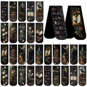 Dark Academia Magnetic Bookmarks: 30 PCS Gothic Witchy Vintage Book Marks, Skull Cat Rose Owl Bookmark for Book Lovers, Readers and Students, Perfect Gifts for Women Men Dark Academia Magnetic Bookmarks: 30 PCS Gothic Witchy Vintage Book Marks, Skull Cat Rose Owl Bookmark for Book Lovers, Readers and Students, Perfect Gifts for Women Men