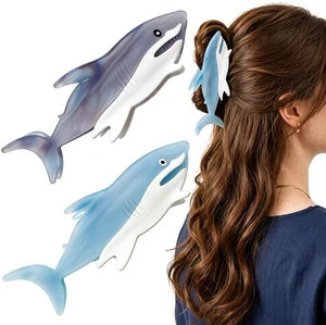 2 PCS Shark Hair Clips Whale Shark Hair Claw Clips Cellulose Acetate Big Barrette Fashion Anti Slip Funny Hair Accessories for Women Girls Thick Thin Ocean Sea Animal Hairstyle Decoration Blue 2 PCS Shark Hair Clips Whale Shark Hair Claw Clips Cellulose Acetate Big Barrette Fashion Anti Slip Funny Hair Accessories for Women Girls Thick Thin Ocean Sea Animal Hairstyle Decoration Blue