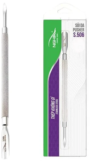 Pusher - S-506 (Stainless Steel) | DoubleEnded Nail Cleaner and Spoon Pusher | Premium Quality for Nail Care | Ergonomic Design | Suitable for Professional & Home Use Pusher - S-506 (Stainless Steel) | DoubleEnded Nail Cleaner and Spoon Pusher | Premium Quality for Nail Care | Ergonomic Design | Suitable for Professional & Home Use