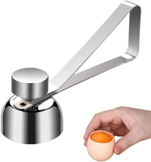 Egg Cracker Topper, Kitchen Egg Shell Cutter, Silver | Perfect Soft Boiled Egg Cutter for Raw/Soft Hard Boiled Egg Egg Cracker Topper, Kitchen Egg Shell Cutter, Silver | Perfect Soft Boiled Egg Cutter for Raw/Soft Hard Boiled Egg