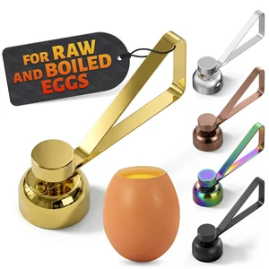 Egg Cracker Tool for Raw Eggs, Pull-and-Release Topper (Gold) | Stainless Steel Egg Shell Opener for Soft & Hard-Boiled Eggs; Clean-Cut; Yolk Intact; for Breakfast & Baking; Dishwasher Safe Egg Cracker Tool for Raw Eggs, Pull-and-Release Topper (Gold) | Stainless Steel Egg Shell Opener for Soft & Hard-Boiled Eggs; Clean-Cut; Yolk Intact; for Breakfast & Baking; Dishwasher Safe