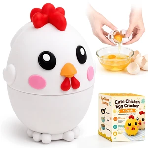 Egg Cracker Tool for Raw Eggs, Cute Chicken Silicone Egg Shell Opener White | Egg Breaker Tool with Stainless Steel Cutter, Less Mess Egg Opener Kitchen Gadget for Breakfast Baking Meal Prep Egg Cracker Tool for Raw Eggs, Cute Chicken Silicone Egg Shell Opener White | Egg Breaker Tool with Stainless Steel Cutter, Less Mess Egg Opener Kitchen Gadget for Breakfast Baking Meal Prep