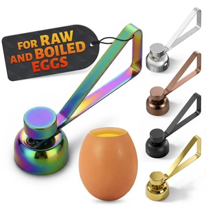Egg Cracker Tool for Raw Eggs, Pull-and-Release Topper (Rainbow) | Stainless Steel Egg Shell Opener for Soft & Hard-Boiled Eggs; Clean-Cut; Yolk Intact; for Breakfast & Baking; Dishwasher Safe Egg Cracker Tool for Raw Eggs, Pull-and-Release Topper (Rainbow) | Stainless Steel Egg Shell Opener for Soft & Hard-Boiled Eggs; Clean-Cut; Yolk Intact; for Breakfast & Baking; Dishwasher Safe