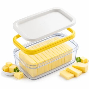 Butter Cutter and Storage 2-in-1 Airtight Slicer Dish | Slice and store standard butter sticks with this airtight, 2-in-1 shatterproof plastic container and cutter set. Butter Cutter and Storage 2-in-1 Airtight Slicer Dish | Slice and store standard butter sticks with this airtight, 2-in-1 shatterproof plastic container and cutter set.