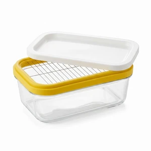 Butter Slicer Cutter with Storage Container, Stick Butter Dish with Lid for Fridge, Easy Cutting Two 4oz Sticks (Not Airtight, Small) Butter Slicer Cutter with Storage Container, Stick Butter Dish with Lid for Fridge, Easy Cutting Two 4oz Sticks (Not Airtight, Small)