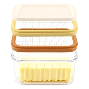 Butter Slicer Cutter for 4 oz Sticks, Butter Cutter and Storage Case | Butter cutter slicer with lid for fridge storage, stainless steel cutting grid, and portioned prep for common 4 oz sticks Butter Slicer Cutter for 4 oz Sticks, Butter Cutter and Storage Case | Butter cutter slicer with lid for fridge storage, stainless steel cutting grid, and portioned prep for common 4 oz sticks