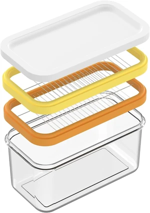 Butter Slicer Cutter, Stick Butter Container Dish with Lid for Fridge, Easy Cutting Two 4oz Sticks Butter (Large-450g) Butter Slicer Cutter, Stick Butter Container Dish with Lid for Fridge, Easy Cutting Two 4oz Sticks Butter (Large-450g)