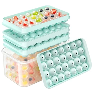 Ice Cube Tray with Lid and Bin - 3 Pack for 0.95 Inch Mini Ice Balls | Makes 84 Small Ice Balls with BPA-free Trays and Storage Bin, Ideal for Juice, Soda, Coffee and Cocktails Ice Cube Tray with Lid and Bin - 3 Pack for 0.95 Inch Mini Ice Balls | Makes 84 Small Ice Balls with BPA-free Trays and Storage Bin, Ideal for Juice, Soda, Coffee and Cocktails