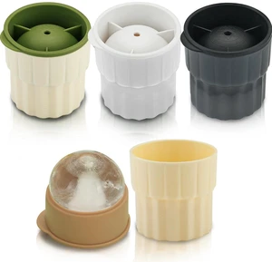 Ice Molds Set 4 Pack, 2inch Plastics Round Ice Cube Mold, Ice Ball Maker Mold, Stackable Puck Maker, Easy Release, Mixing Colours Ice Molds Set 4 Pack, 2inch Plastics Round Ice Cube Mold, Ice Ball Maker Mold, Stackable Puck Maker, Easy Release, Mixing Colours