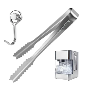 Stainless Steel Ice Tongs for Jumbo Ice Balls and King Cubes with Magnetic Hook -8.5 inch Ice Tongs for Whiskey, Kitchen, Bar Use, Design for Ice Bucket, Fridge, for Opal 2.0 Maker Stainless Steel Ice Tongs for Jumbo Ice Balls and King Cubes with Magnetic Hook -8.5 inch Ice Tongs for Whiskey, Kitchen, Bar Use, Design for Ice Bucket, Fridge, for Opal 2.0 Maker