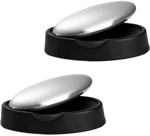 2 Pack Stainless Steel Soap Bar | Metal Magic Soap Eliminating Garlic Onion Fish Smell for Chefs Kitchen 2 Pack Stainless Steel Soap Bar | Metal Magic Soap Eliminating Garlic Onion Fish Smell for Chefs Kitchen