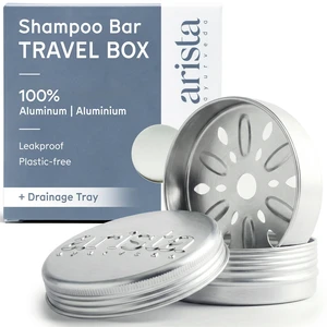 Shampoo Bar Travel Case, Aluminum Soap Dish Travel with Lid & Draining Layer, Leakproof, Shatterproof, Compact & Portable for Camping, Gym or Bathroom Shampoo Bar Travel Case, Aluminum Soap Dish Travel with Lid & Draining Layer, Leakproof, Shatterproof, Compact & Portable for Camping, Gym or Bathroom
