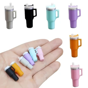 6 Pack Miniature Thermal Cups with Straw, 1:12 Scale Dollhouse Accessories, Multi-Color DIY Micro Model Food Scene Accessories 6 Pack Miniature Thermal Cups with Straw, 1:12 Scale Dollhouse Accessories, Multi-Color DIY Micro Model Food Scene Accessories
