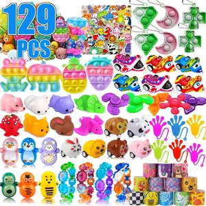 129 Pcs Pop Party Favors for Kids, Easter Basket Eggs Fillers, Fidget Treasure Box Toys, Classroom Prizes, Pinata Filler Goody Bag Stuffers, Treasure Chest, Carnival Prize Box Toys for Boys Girls 129 Pcs Pop Party Favors for Kids, Easter Basket Eggs Fillers, Fidget Treasure Box Toys, Classroom Prizes, Pinata Filler Goody Bag Stuffers, Treasure Chest, Carnival Prize Box Toys for Boys Girls